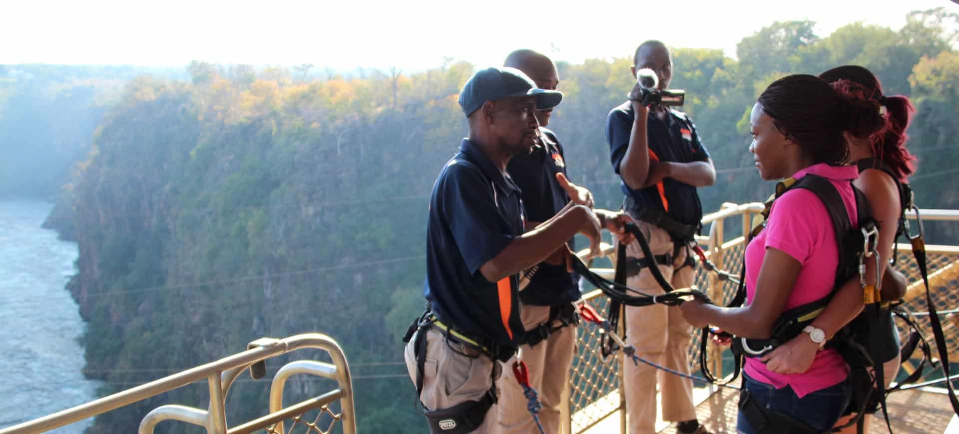 Bridge swing on Victoria Falls