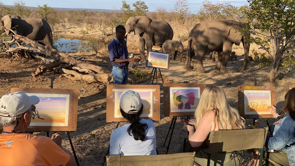 elephants drawing 